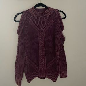 Umgee cold shoulder sweater